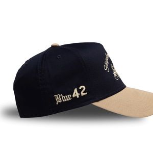 Siegelman Stable Blue42 two tone navy blue and khaki